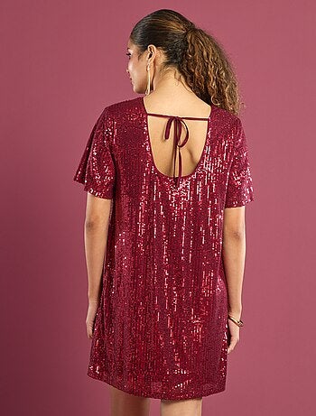 Abito corto con paillettes