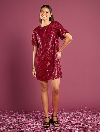 Abito corto con paillettes