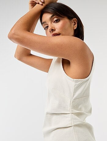 Abito corto in denim senza maniche