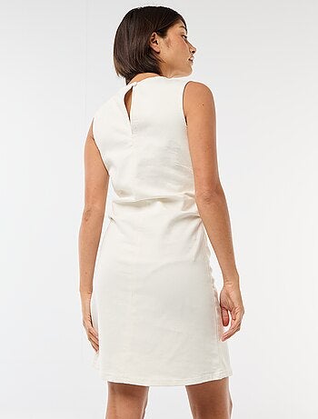 Abito corto in denim senza maniche