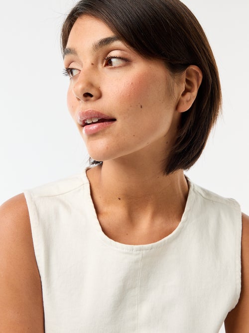 Abito corto in denim senza maniche - Kiabi