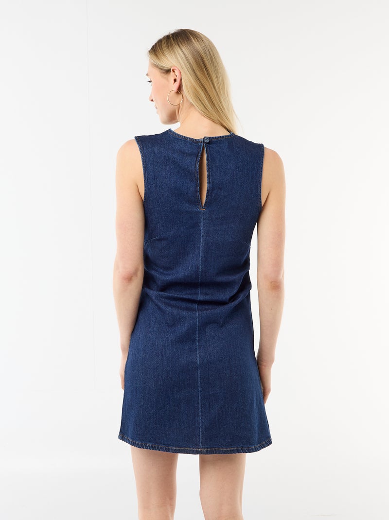 Abito corto in denim senza maniche Blu - Kiabi