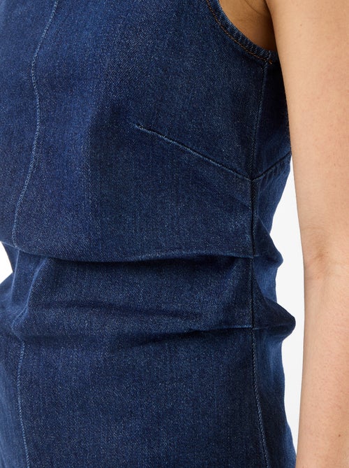 Abito corto in denim senza maniche - Kiabi