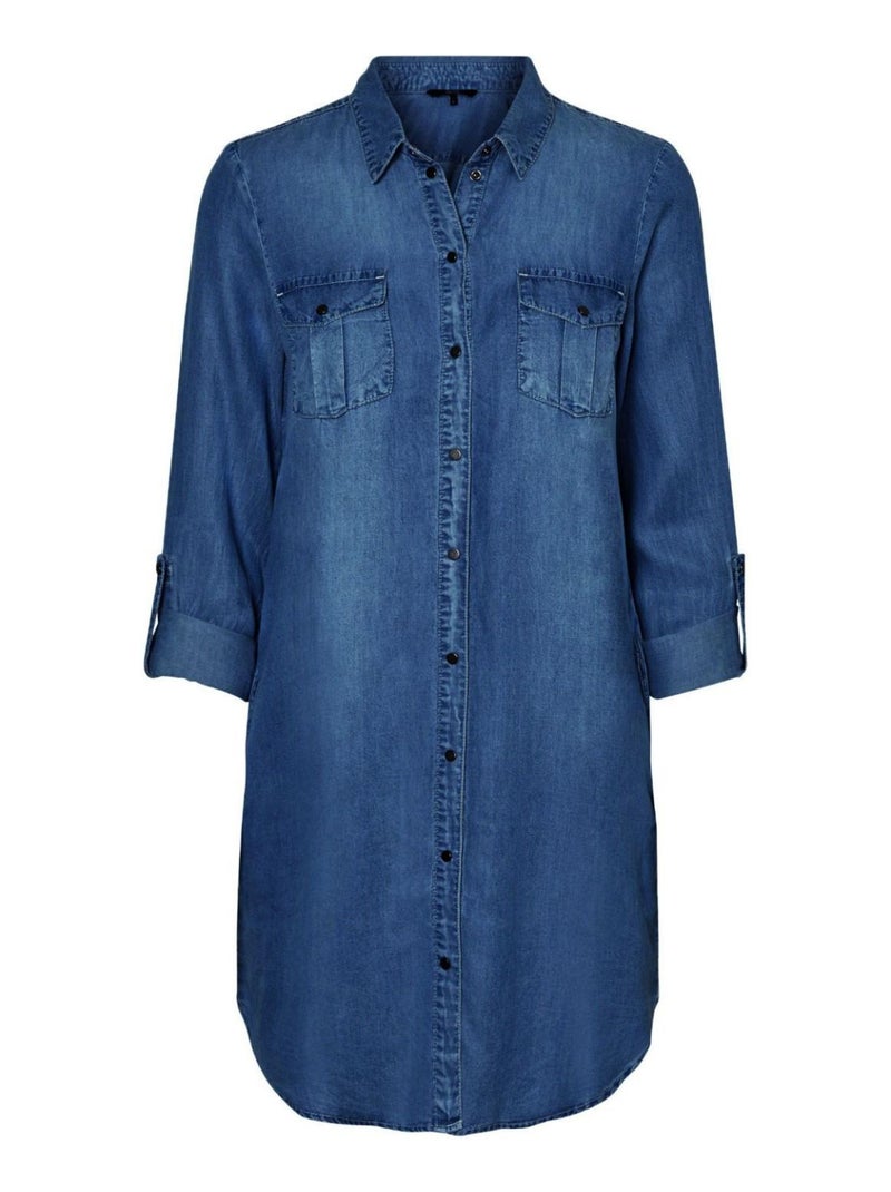Abito corto in denim Vero Moda Blu - Kiabi