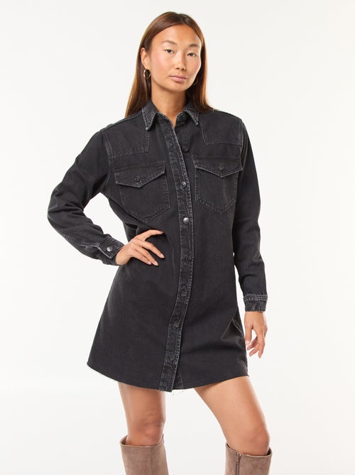 Abito corto in jeans a maniche lunghe - Kiabi