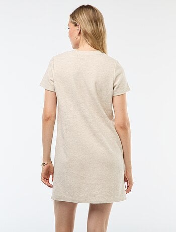 Abito corto in maglia soffice a coste
