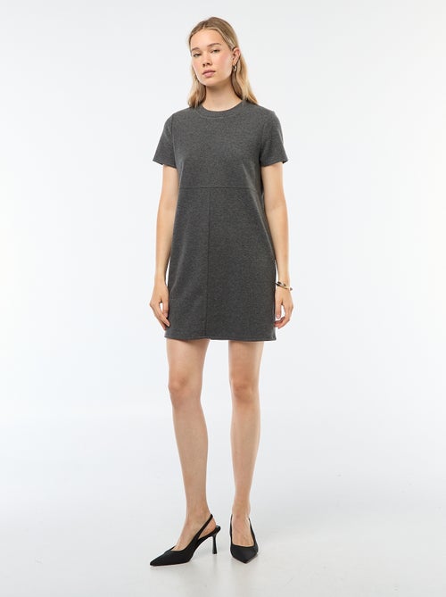 Abito corto in maglia soffice a coste - Kiabi