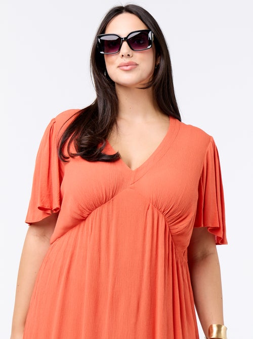 Abito corto in tessuto crêpe - Kiabi