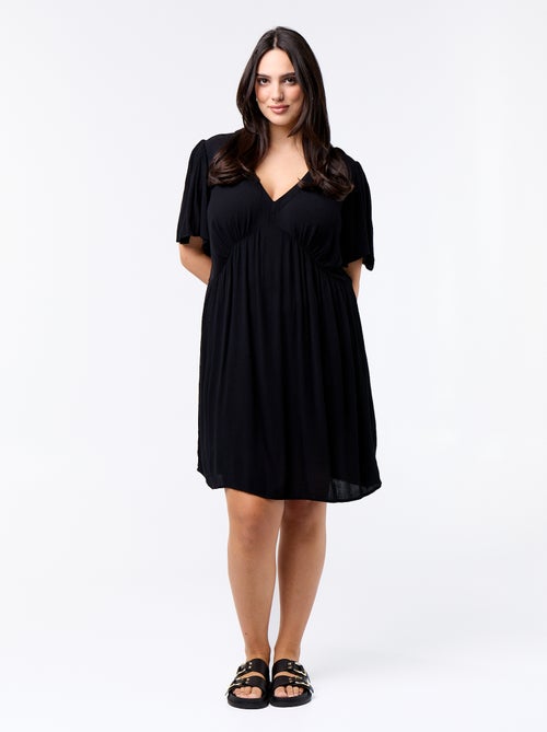 Abito corto in tessuto crêpe - Kiabi