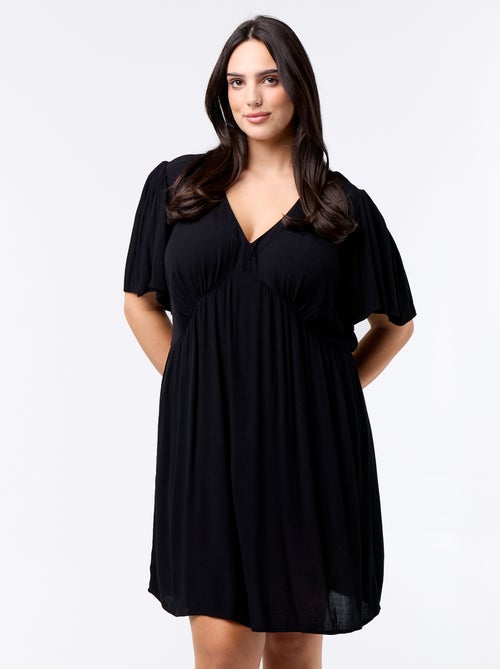 Abito corto in tessuto crêpe - Kiabi