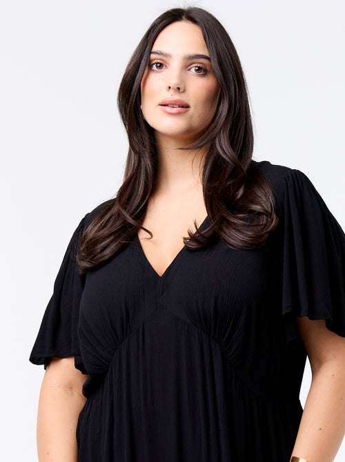 Abito corto in tessuto crêpe - Kiabi