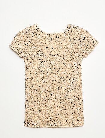 Abito corto in velluto con paillettes