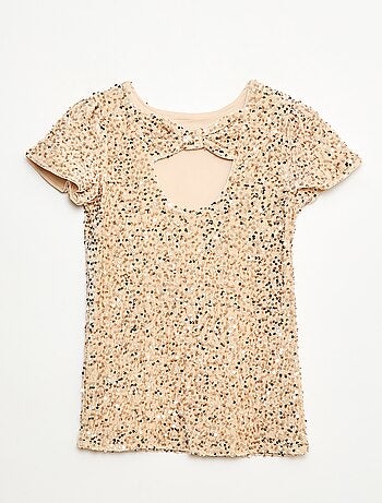 Abito corto in velluto con paillettes