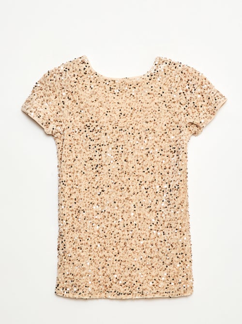 Abito corto in velluto con paillettes - Kiabi