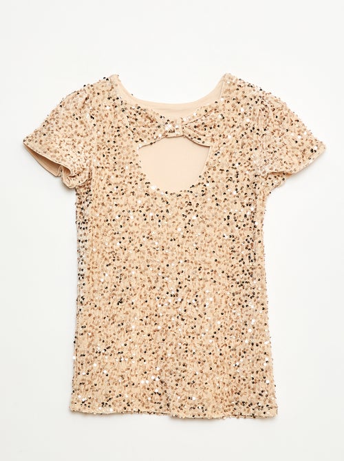 Abito corto in velluto con paillettes - Kiabi