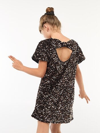 Abito corto in velluto con paillettes