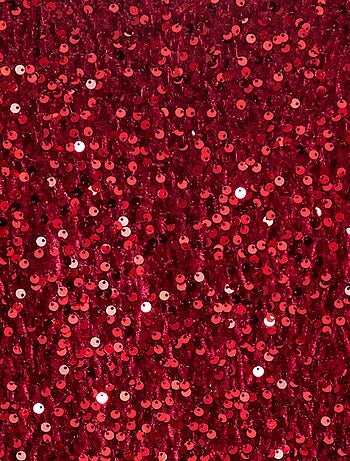 Abito corto in velluto con paillettes