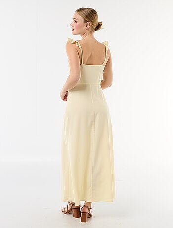 Abito da cerimonia con spalline a volant