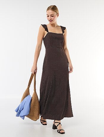 Abito da cerimonia con spalline a volant