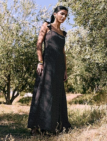 Abito da cerimonia con spalline a volant