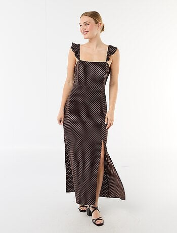 Abito da cerimonia con spalline a volant