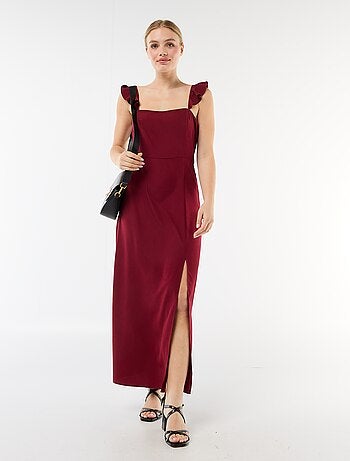 Abito da cerimonia con spalline a volant