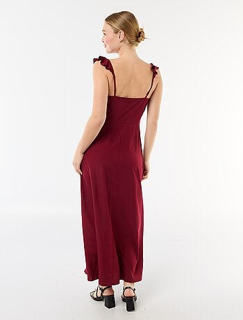 Abito da cerimonia con spalline a volant