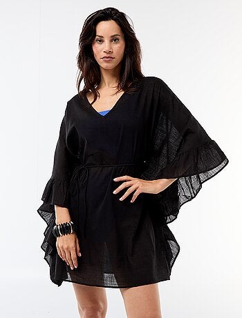 Abito da spiaggia con giromanica a volant