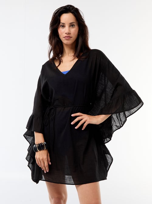 Abito da spiaggia con giromanica a volant - Kiabi