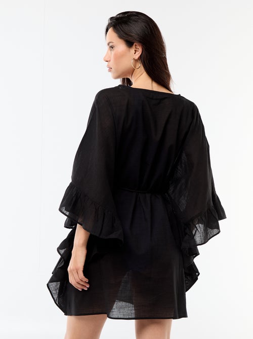 Abito da spiaggia con giromanica a volant - Kiabi