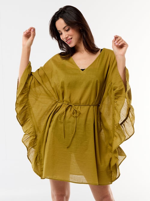 Abito da spiaggia con giromanica a volant - Kiabi