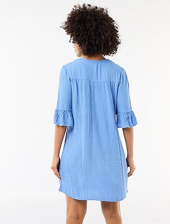 Abito da spiaggia in maglia crêpe e macramè