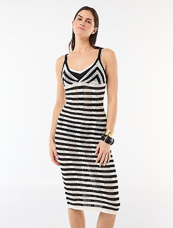 Abito da spiaggia lungo in maglia crochet