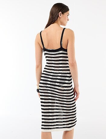 Abito da spiaggia lungo in maglia crochet