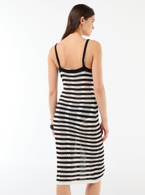 Abito da spiaggia lungo in maglia crochet - Kiabi