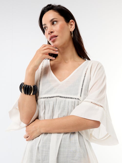 Abito da spiaggia midi tinta unita - Kiabi