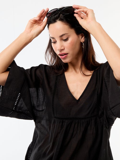 Abito da spiaggia midi tinta unita - Kiabi