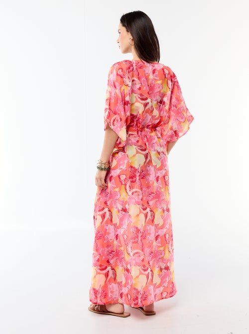 Abito da spiaggia stampato taglio lungo - Kiabi