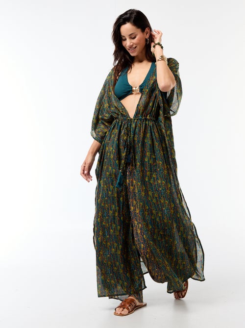 Abito da spiaggia stampato taglio lungo - Kiabi