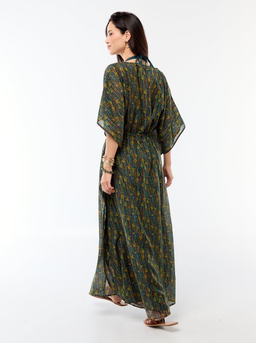 Abito da spiaggia stampato taglio lungo - Kiabi