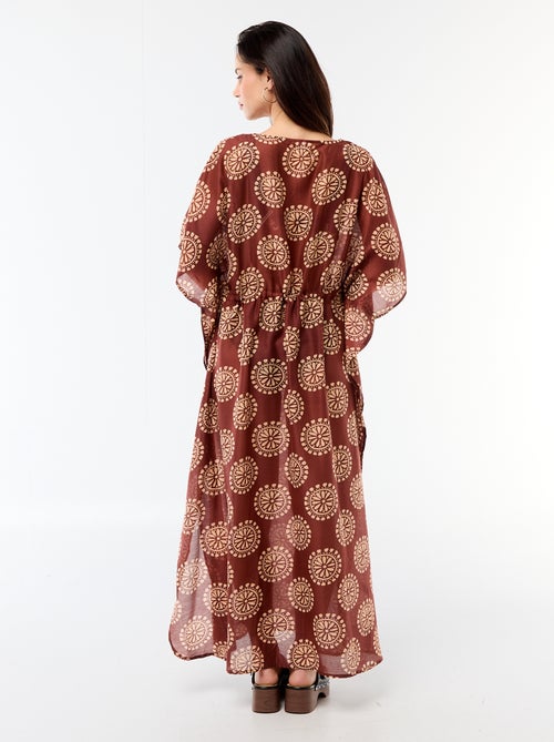 Abito da spiaggia stampato taglio lungo - Kiabi