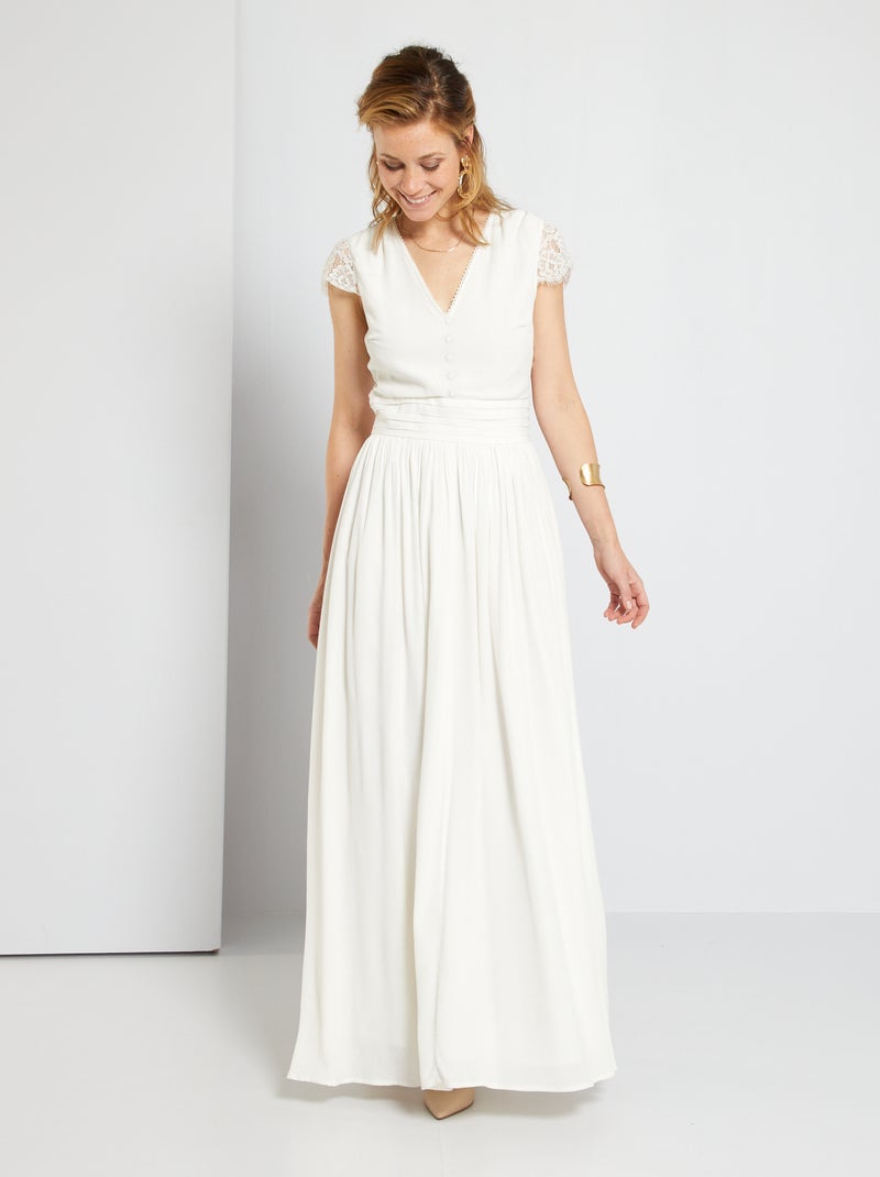 Abito Da Sposa Kiabi Abito Da Sposa Con Scollo A V Bianco Kiabi