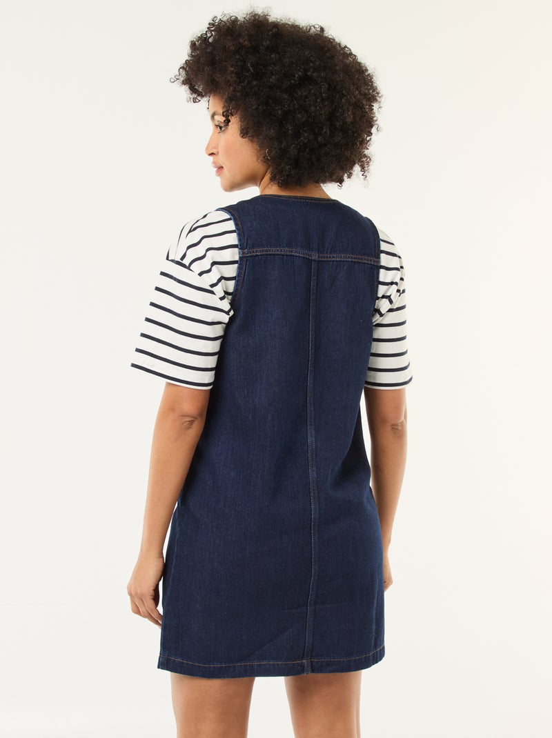 Abito denim senza maniche in cotone Blu - Kiabi