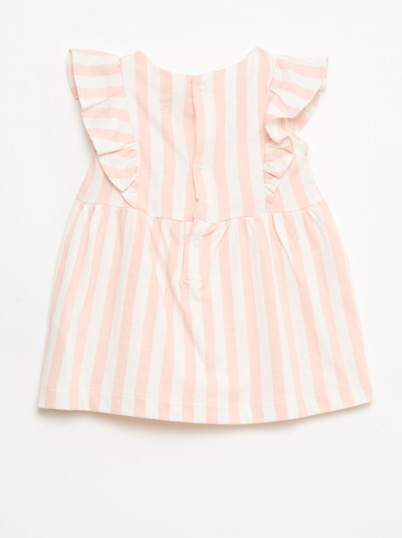 Abito 'Disney' con volant in cotone leggero Rosa - Kiabi