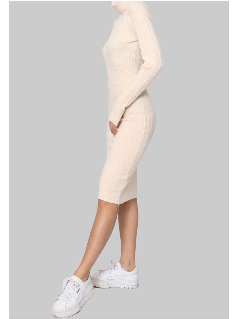 Abito dolcevita Kebello Beige - Kiabi