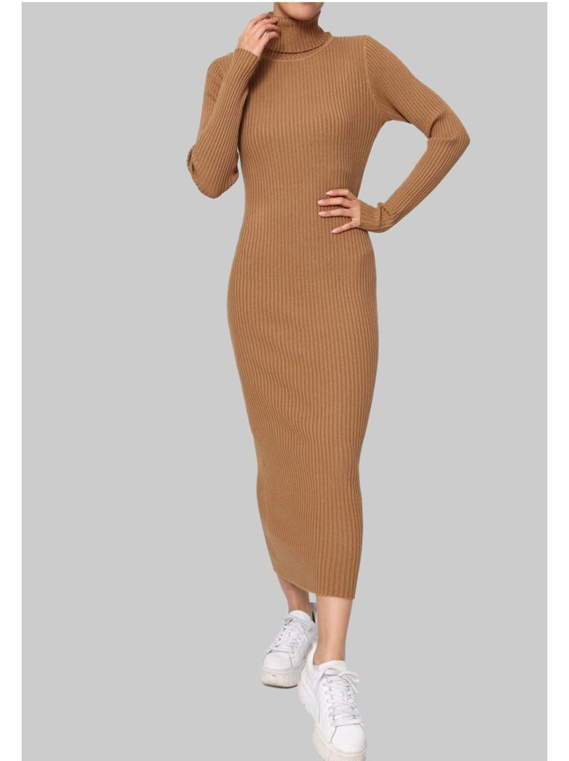 Abito dolcevita Kebello Marrone - Kiabi