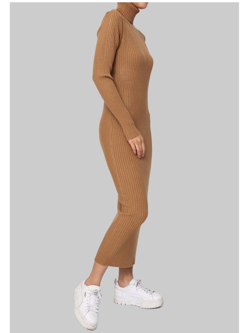 Abito dolcevita Kebello Marrone - Kiabi