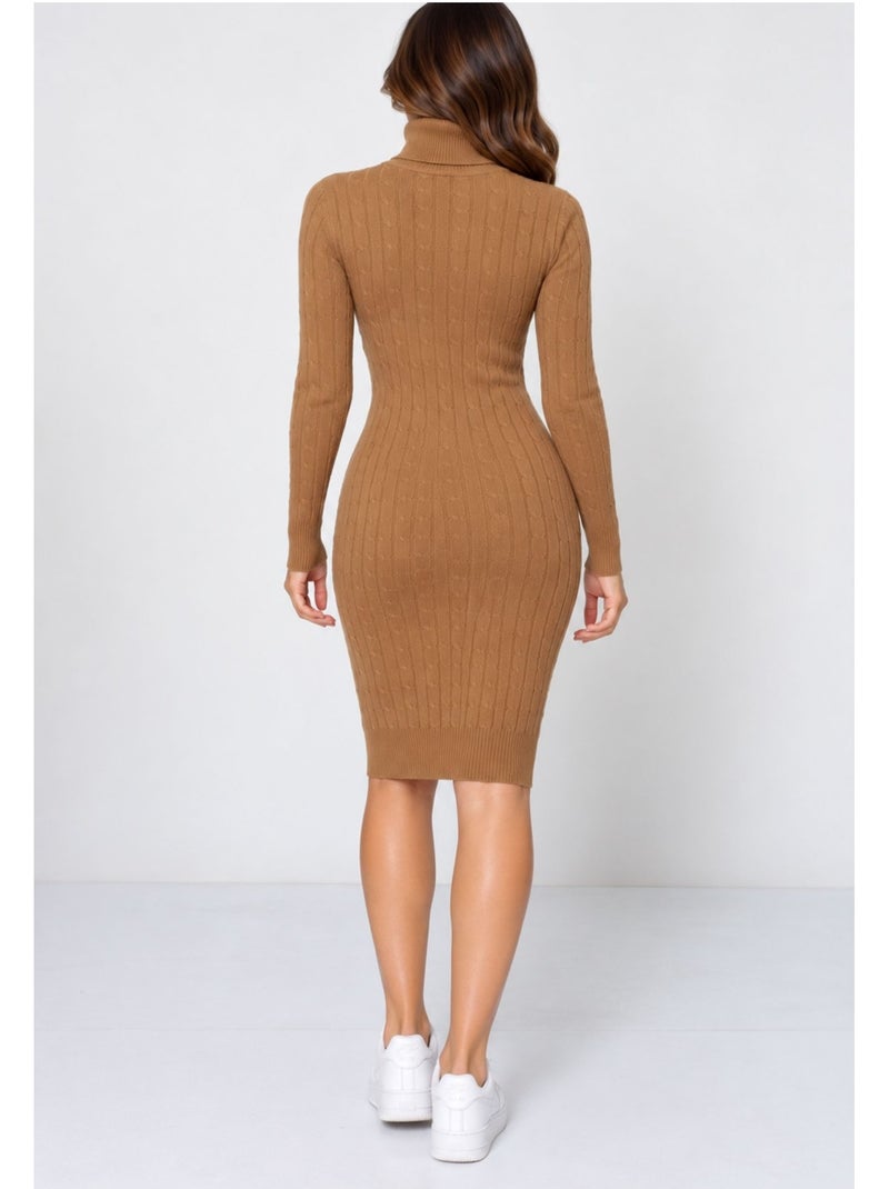 Abito dolcevita kebello Marrone - Kiabi