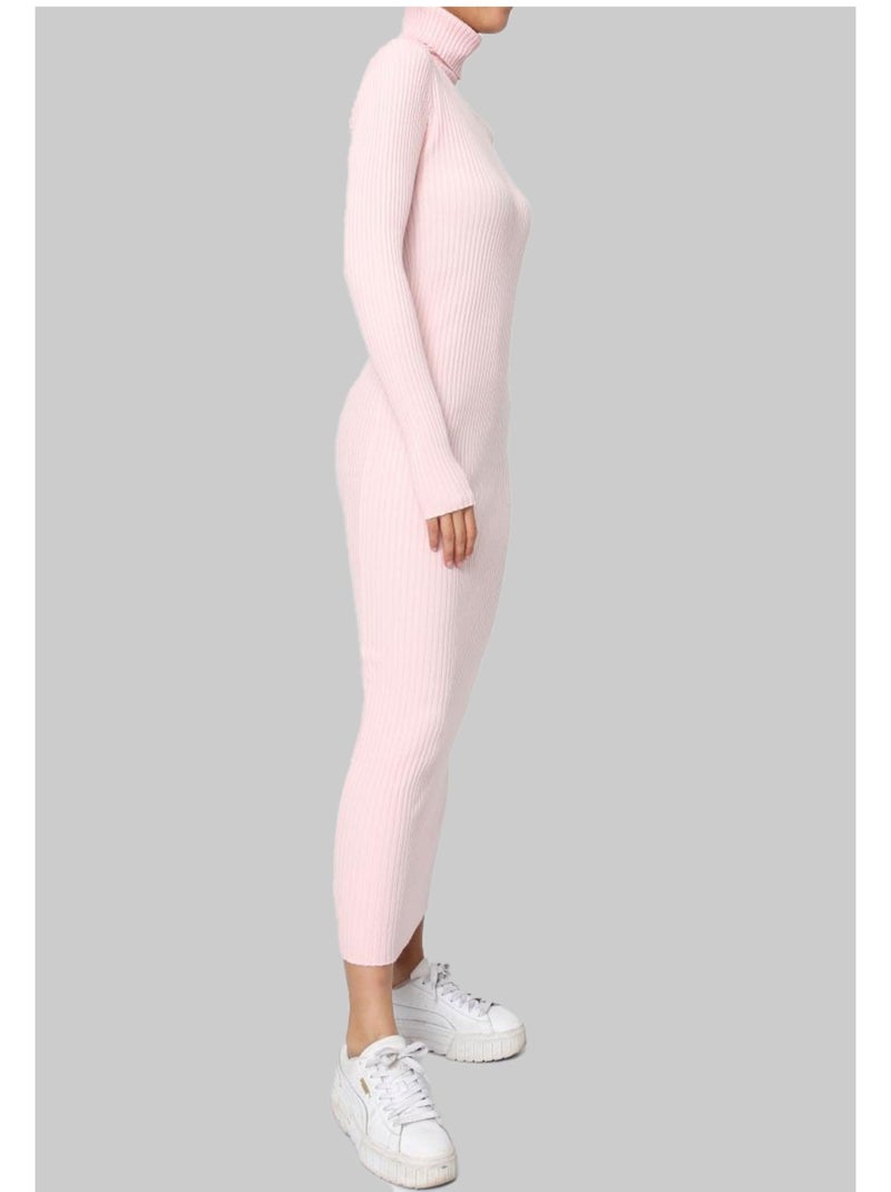 Abito dolcevita Kebello Rosa - Kiabi