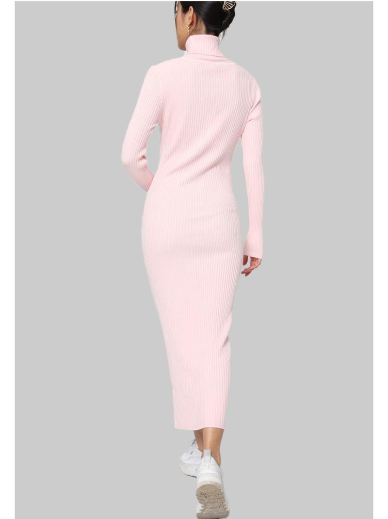 Abito dolcevita Kebello Rosa - Kiabi
